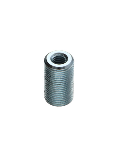 1 x Afstandbus M6/M12 P100X21.5 Wit verzinkt staal