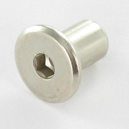 1 x Combifix platte kop 15/8X12 M6 sleutel van 4 Nikkelstaal