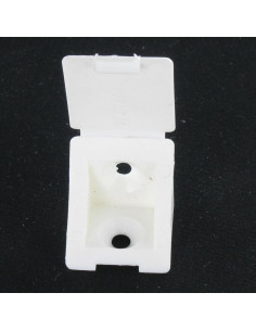 Kraagflens DRIEHOEK plastic 2 gaten wit