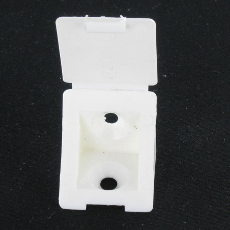 1 x Kraagflens DRIEHOEK plastic 2 gaten wit