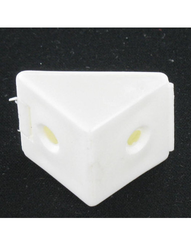 1 x Kraagflens DRIEHOEK plastic 2 gaten wit