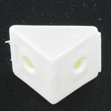 1 x Kraagflens DRIEHOEK plastic 2 gaten wit