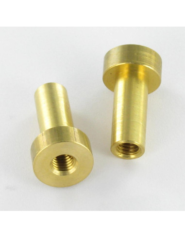 1 x Moer cilindrisch Messing 12X22 geboord en...