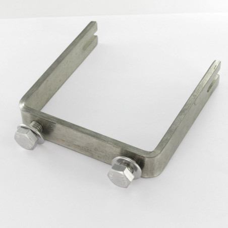 1 x Kabelklem rechte of platte bodem 90x90x902 met INKEPING RVS