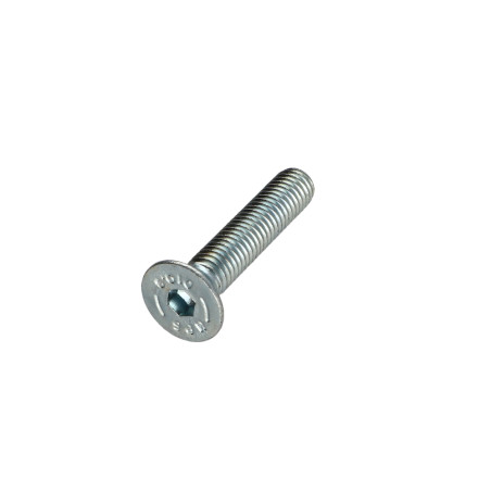 1 x Metalen schroeven FHC verzonken kop met zeskant print sleutel van 4 M6X35 volledige draad klasse 10.9 Wit verzinkt