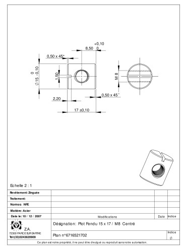 1 x Gesplitst perceel 15X17 M8 CENTRUM Wit...