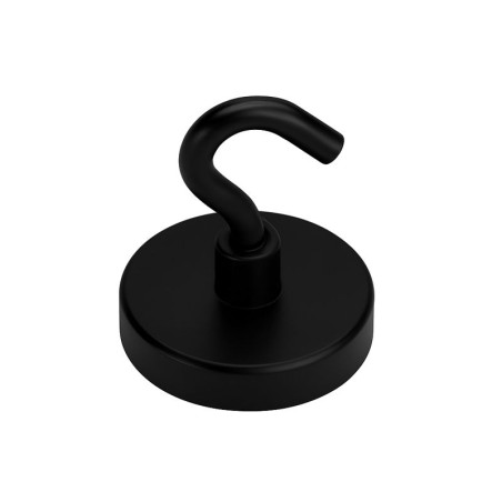 1 x Haak magnetisch diameter 42 Zwart gegalvaniseerd staal