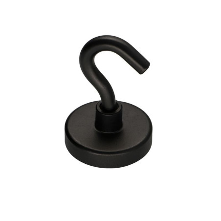 1 x Haak magnetisch diameter 32 Zwart gegalvaniseerd staal