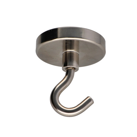 1 x Haak magnetisch diameter 42 Wit verzinkt staal