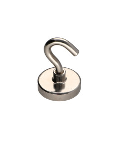 Haak magnetisch diameter 32 Wit verzinkt staal