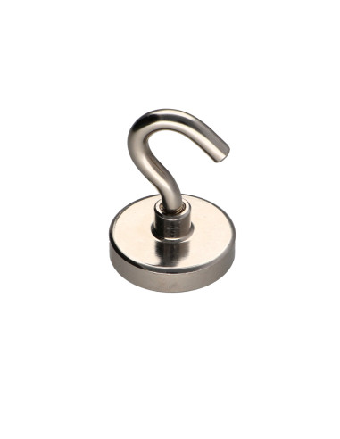 1 x Haak magnetisch diameter 32 Wit verzinkt staal