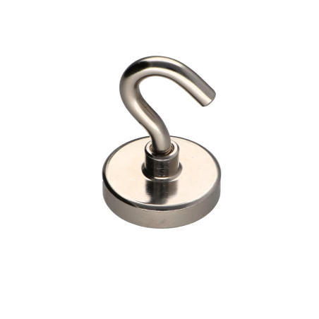 1 x Haak magnetisch diameter 32 Wit verzinkt staal