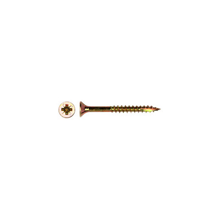 1 x TEKOR houtschroeven gefreesde kop Pozi PZ8 6X110 gedeeltelijke draad anti-splijtpunt type 17 cut Bichromaat