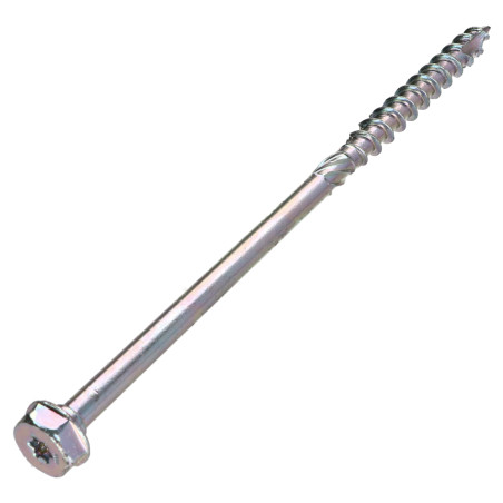 1 x Frameschroef TEKOR zeskantkop TH anti-splijtpunt type 17 cut 8X300 bedraad op 80 TORX T40 Zing cr3 96 hbs roest vrij