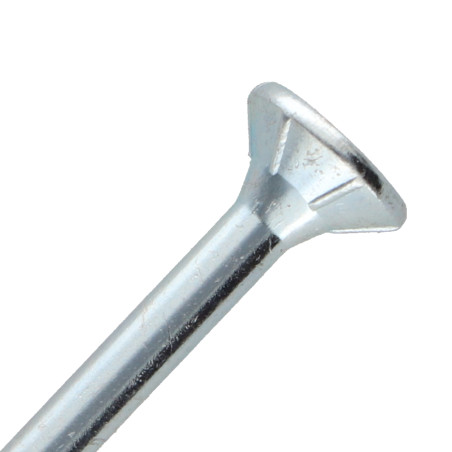 1 x Emmer met 385 TEKOR houtschroeven 4X50 gefreesde kop TORX T20 anti-splijtpunt type 17 cut Wit verzinkt staal