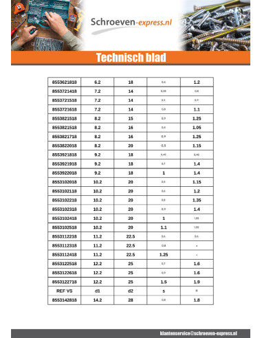1 x Sluitring conisch LENTE RVS 6,2 x 12,5 x 0,7