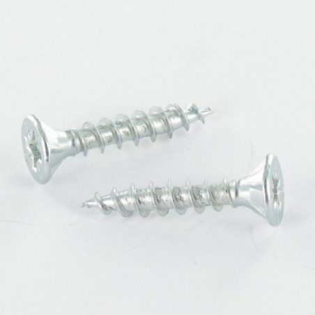 1 x Agglo houtschroeven VBA3 gefreesde kop Pozi 6X40 Wit verzinkt staal