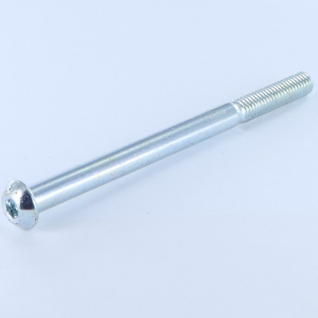 1 x Metalen schroeven Zeshoekig hol M8X110 bedraad op 32 klasse 10.9 sleutel van 5 Wit verzinkt staal