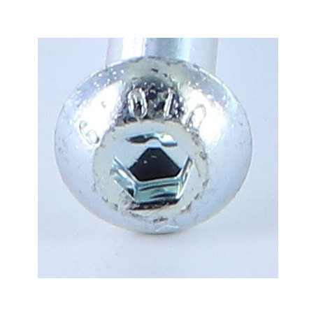 1 x Metalen schroeven Zeshoekig hol M8X110 bedraad op 32 klasse 10.9 sleutel van 5 Wit verzinkt staal