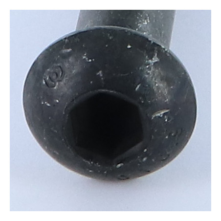 1 x Metalen schroeven Zeshoekig hol M12X80 gedeeltelijke draad klasse 10.9 sleutel van 8 Zwart gegalvaniseerd staal
