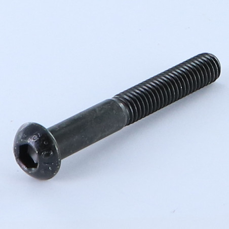 1 x Metalen schroeven Zeshoekig hol M6X45 gedeeltelijke draad klasse 10.9 sleutel van 4 Zwart gegalvaniseerd staal