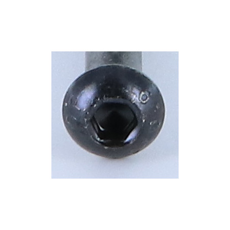 1 x Metalen schroeven Zeshoekig hol M6X45 gedeeltelijke draad klasse 10.9 sleutel van 4 Zwart gegalvaniseerd staal