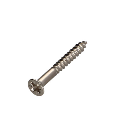 1 x Houtschroeven gefreesde kop Pozi PZ7 3,5X30 Nikkelstaal