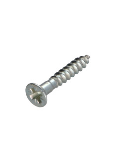 Houtschroeven gefreesde kop Pozi PZ7 5X30 Wit verzinkt staal