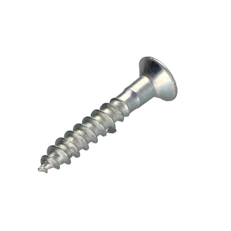 1 x Houtschroeven gefreesde kop Pozi PZ8 6X30 Wit verzinkt staal