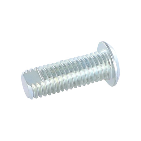 1 x Metalen schroeven Wit verzinkt staal cilindrische kop 18/33 M 30/12 VLAK