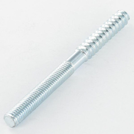 1 x Combinatieschroef voor voeteneinde 5X25 20 mm houtdraad 5 mm metaaldraad Wit verzinkt staal