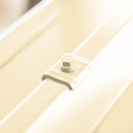 1 x Zelfborende schroef met ruiter voor alles 2 stuks Type E1 RAL1015 licht ivoor 6,3 x 100