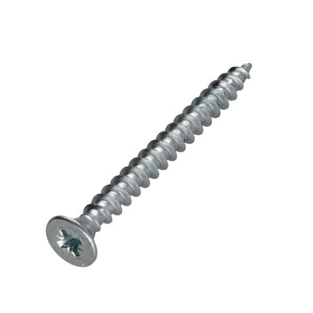 1 x Agglo houtschroeven PREMIUM gefreesde kop Pozi PZ7 5X60 Wit verzinkt staal
