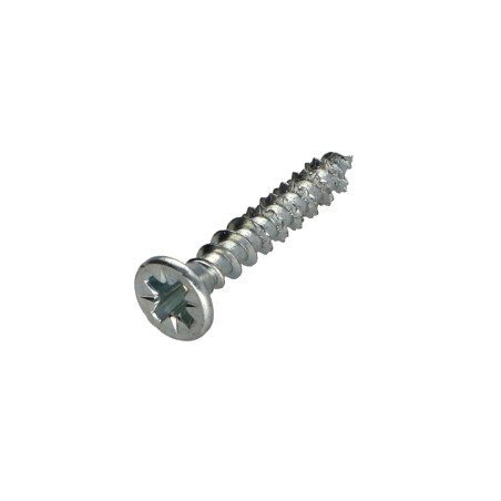 1 x Agglo houtschroeven PREMIUM gefreesde kop Pozi PZ6 3X17 Wit verzinkt staal microschroeven