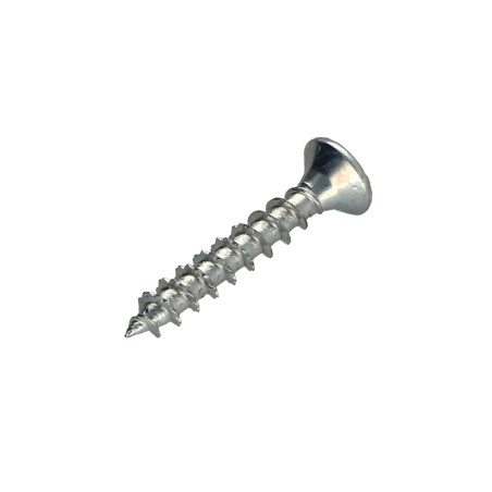 1 x Agglo houtschroeven PREMIUM gefreesde kop Pozi PZ6 3X17 Wit verzinkt staal microschroeven