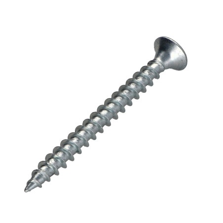 1 x Agglo houtschroeven PREMIUM gefreesde kop Pozi PZ7 4X60 Wit verzinkt staal