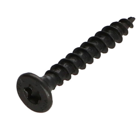 1 x Agglo houtschroeven VBA3 gefreesde kop kartel 4X35 TORX T20 Zwart gegalvaniseerd staal