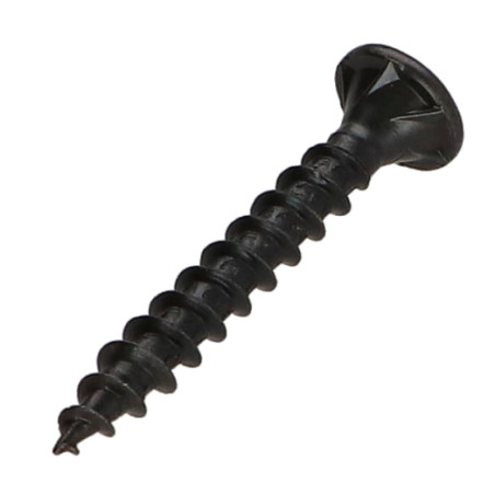 1 x Agglo houtschroeven VBA3 gefreesde kop kartel 4X35 TORX T20 Zwart gegalvaniseerd staal