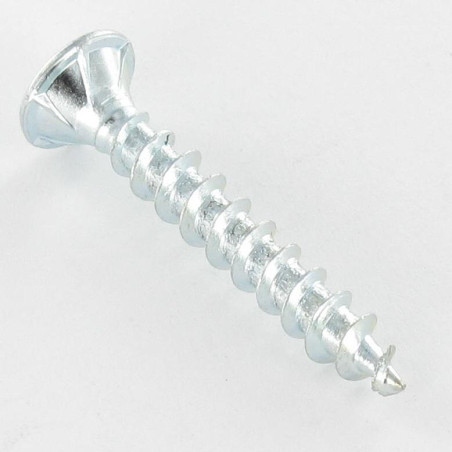 1 x Agglo houtschroeven VBA3 gefreesde kop kartel 8X360 bedraad op 124 TORX T40 Wit verzinkt staal