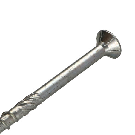 1 x Agglo houtschroeven VBA3 gefreesde kop kartel 8X140 bedraad op 84 TORX T40 Wit verzinkt staal