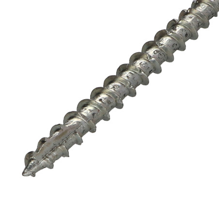 1 x Agglo houtschroeven VBA3 gefreesde kop kartel 8X140 bedraad op 84 TORX T40 Wit verzinkt staal