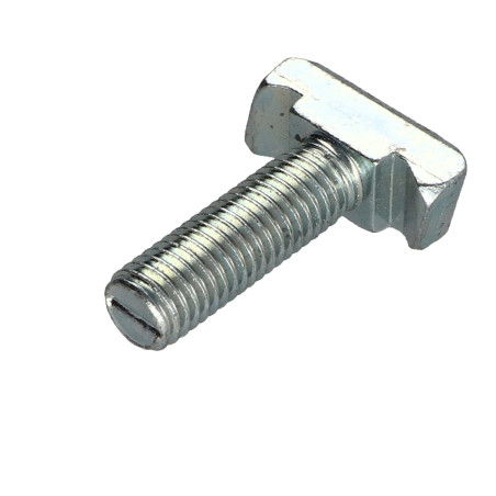 1 x Metalen schroeven hamerkop M12X40 14X35 Wit verzinkt staal