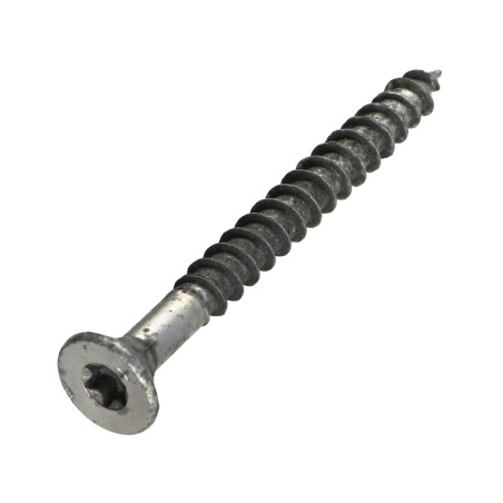 1 x Agglo houtschroeven VBA3 gefreesde kop kartel 8x80 bedraad op 64 TORX T40 Wit verzinkt staal