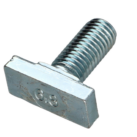 1 x Metalen schroeven hamerkop M12/30 12X32 Klasse 6.8 Wit verzinkt staal