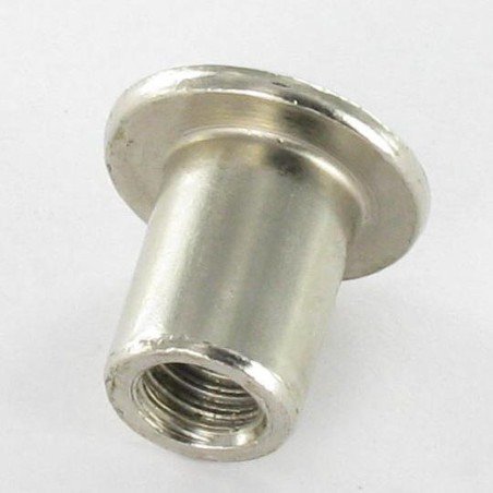1 x Combifix bindmoer platte kop kopdiameter 15 diameter 9 lengte onder de kop 12 M6 sleutel van 4 Nikkelstaal