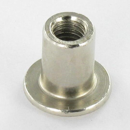 1 x Combifix bindmoer platte kop kopdiameter 15 diameter 9 lengte onder de kop 12 M6 sleutel van 4 Nikkelstaal