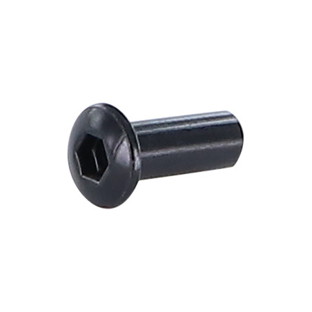 1 x Combifix bindmoer Bolkop breed rond kopdiameter 10.5 DC6 lengte onder de kop 15 M5 sleutel van 4 Zwart gegalvaniseerd