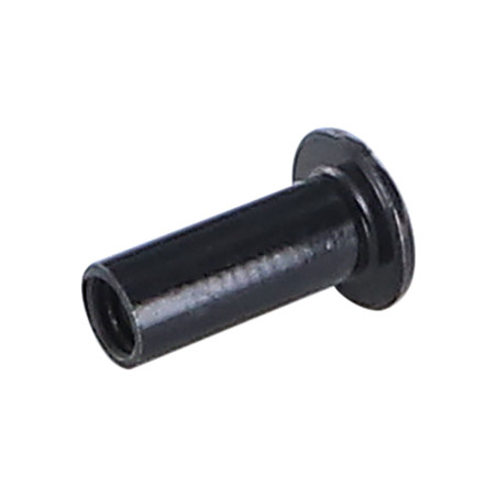 1 x Combifix bindmoer Bolkop breed rond kopdiameter 10.5 DC6 lengte onder de kop 15 M5 sleutel van 4 Zwart gegalvaniseerd