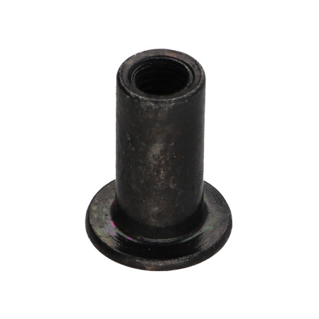 1 x Combifix bindmoer platte kop kopdiameter 15 diameter 9 lengte onder de kop 18 M6 sleutel van 4 Zwart gegalvaniseerd