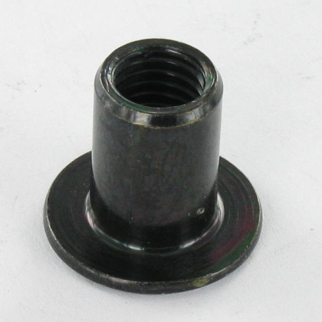 1 x Combifix bindmoer platte kop kopdiameter 15 diameter 9 lengte onder de kop 18 M6 sleutel van 4 Zwart gegalvaniseerd